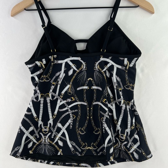 CYN & LUCA BLACK HAMPTON PADDED BRA SWIM TANKINI - Picture 2 of 7